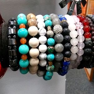 3/$25 Semi-precious stone bracelets